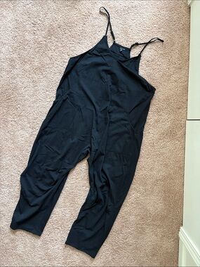 Women’s Black Sleeveless Spaghetti-Strap Jumpsuit
